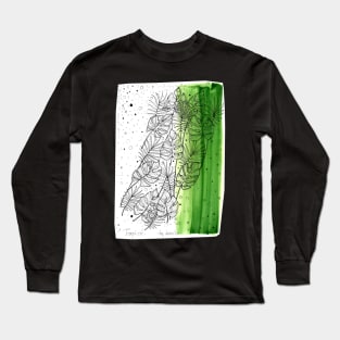 Tropical palm leaves Long Sleeve T-Shirt